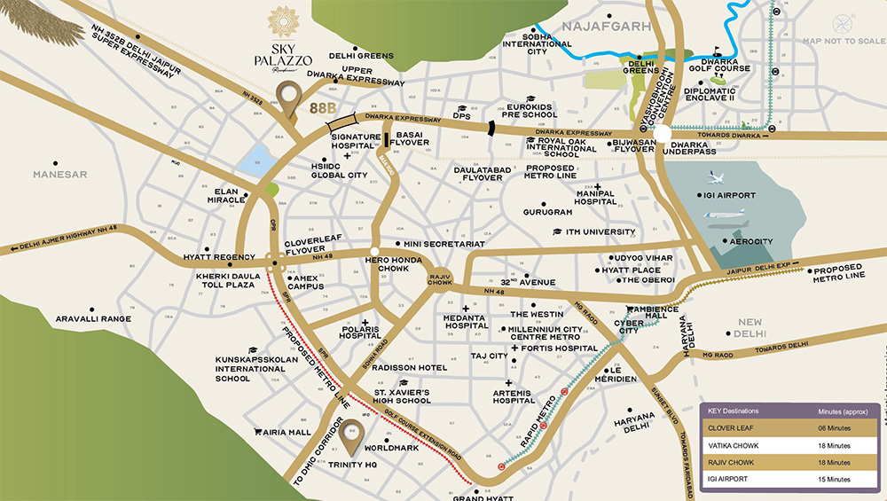 Sky Palazzo Residences Location Map